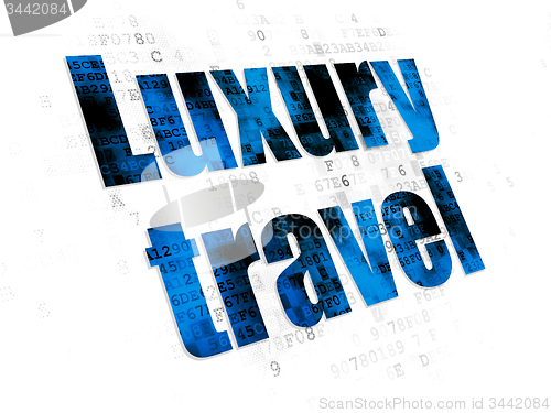 Image of Tourism concept: Luxury Travel on Digital background