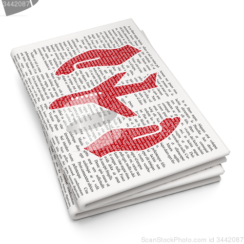 Image of Insurance concept: Travel Insurance on Newspaper background