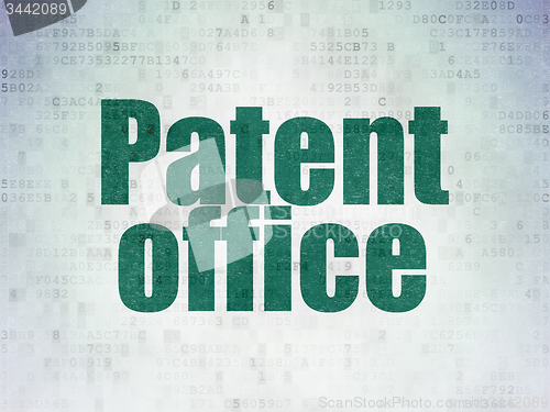 Image of Law concept: Patent Office on Digital Paper background