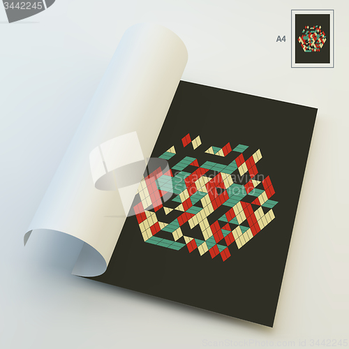 Image of A4 Business Blank. Abstract Vector Illustration. 