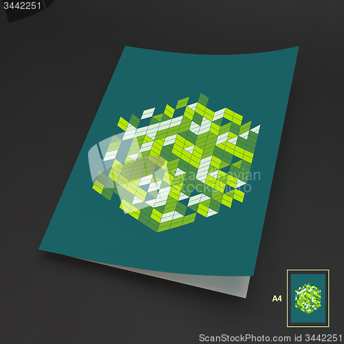 Image of A4 Business Blank. Abstract Vector Illustration. 