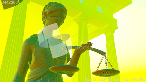 Image of Lady Justice in court