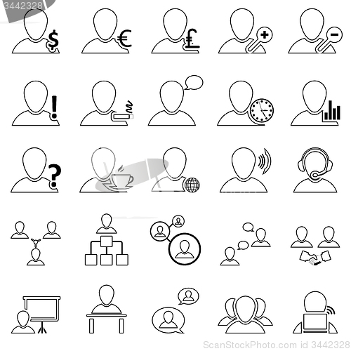 Image of Office and People Icon Set