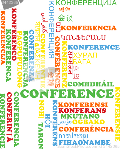 Image of Conference multilanguage wordcloud background concept