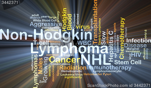 Image of Non-Hodgkin lymphoma NHL background concept glowing