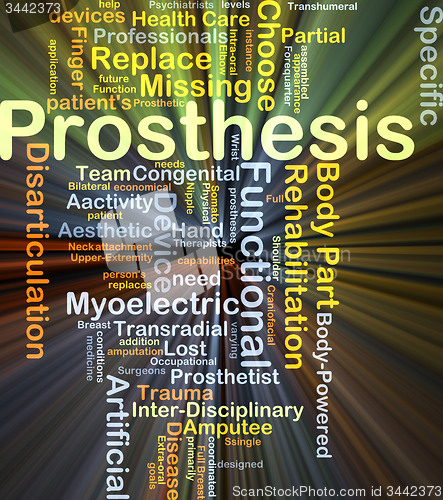 Image of Prosthesis background concept glowing