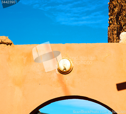 Image of moroccan old wall and brick in antique city