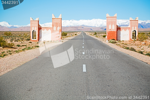 Image of gate   in todra gorge morocco africa village