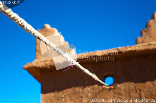 Image of moroccan   wall and brick in antique city