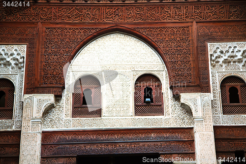 Image of moroccan old wall   in antique city