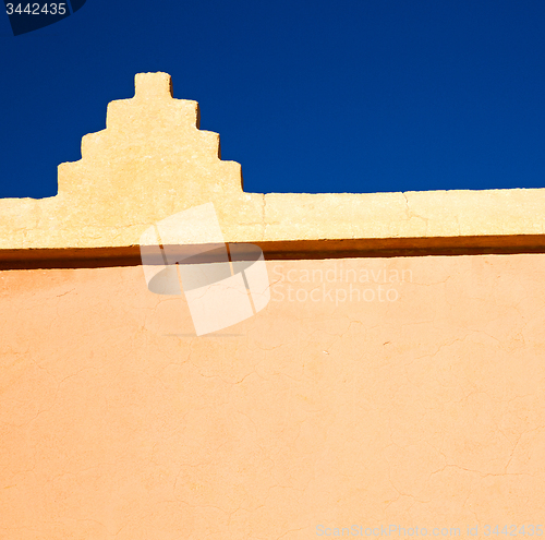 Image of moroccan old wall and brick in antique city