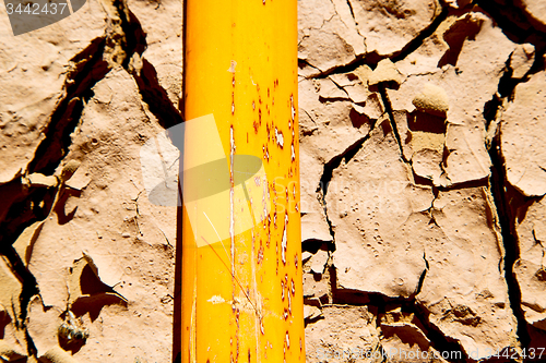 Image of cracked sand in morocco   abstract macro bark