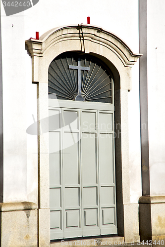 Image of  italy  lombardy     in  the milano old   door closed brick    p