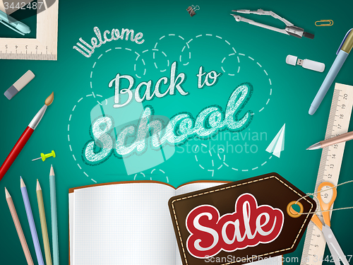 Image of Back to School Sale. EPS 10