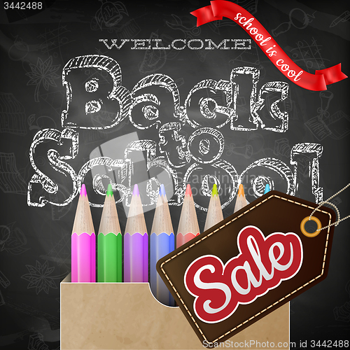 Image of Back to school sale. EPS 10
