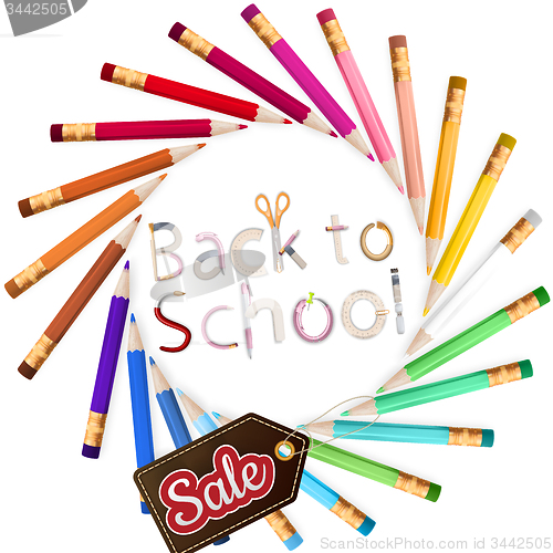 Image of Back to school Sale. EPS 10