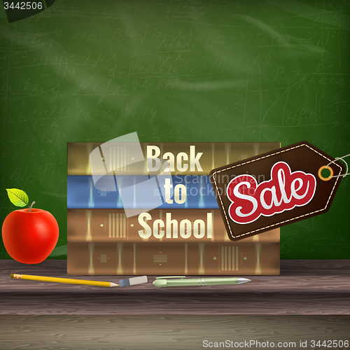 Image of Back to school Sale poster. EPS 10