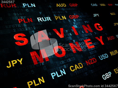 Image of Finance concept: Saving Money on Digital background