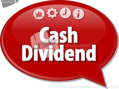 Image of Cash Dividend  blank business diagram illustration