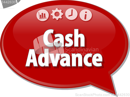 Image of Cash Advance  blank business diagram illustration