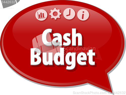 Image of Cash Budget  blank business diagram illustration