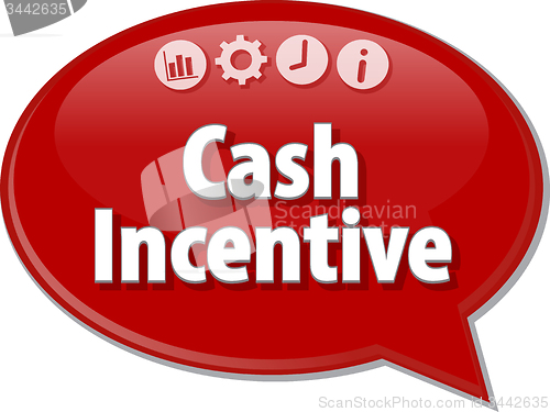 Image of Cash Incentive  blank business diagram illustration