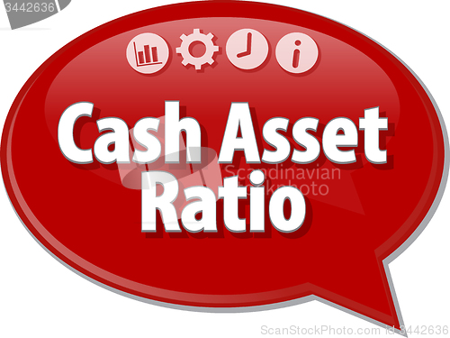 Image of Cash Asset Ratio blank business diagram illustration