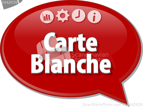 Image of Carte Blanche  blank business diagram illustration