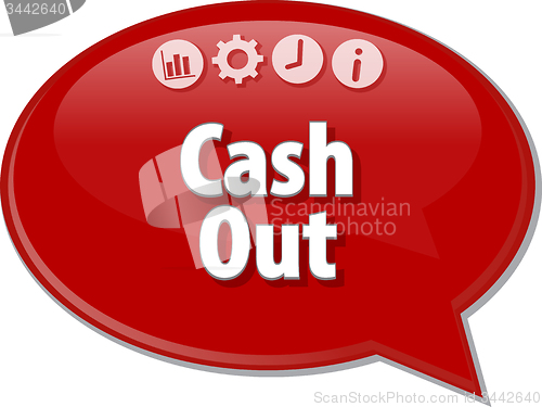 Image of Cash Out  blank business diagram illustration