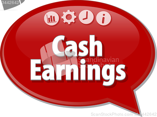 Image of Cash Earnings  blank business diagram illustration