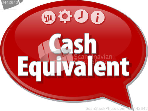 Image of Cash Equivalent  blank business diagram illustration