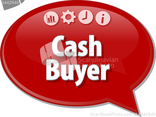 Image of Cash Buyer  blank business diagram illustration