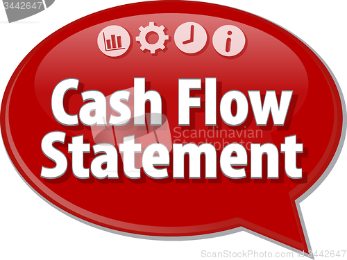 Image of Cash Flow Statement blank business diagram illustration