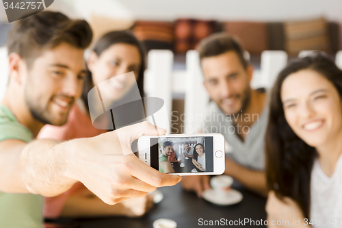 Image of Group selfie at the coffee shop