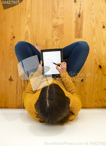 Image of Working with a tablet