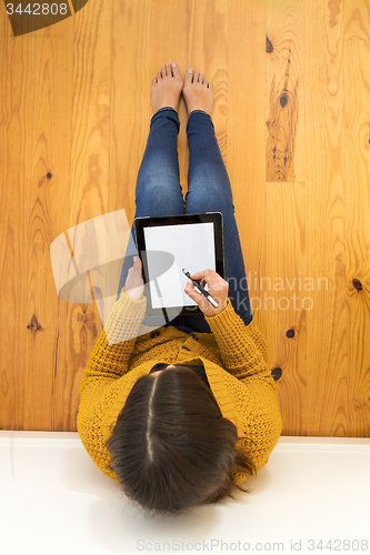 Image of Working with a tablet