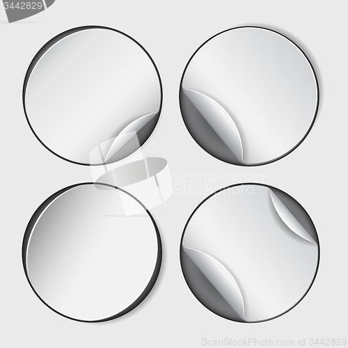 Image of Blank, white round promotional sticker