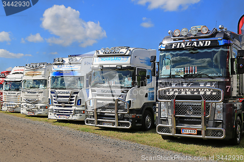 Image of Row of Show Trucks