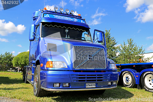 Image of Blue Volvo NH12 Truck in a Show