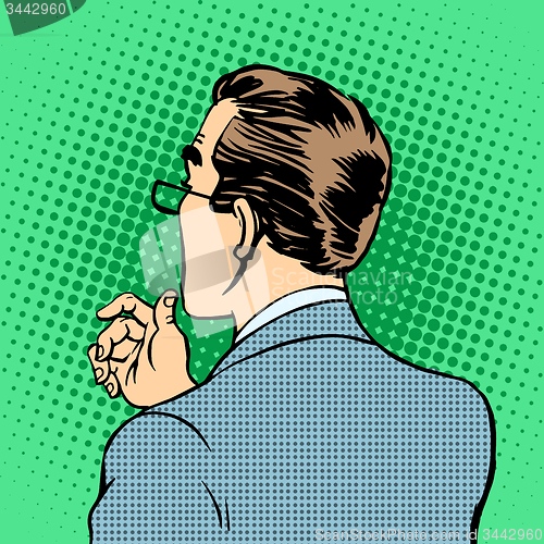 Image of male businessman back