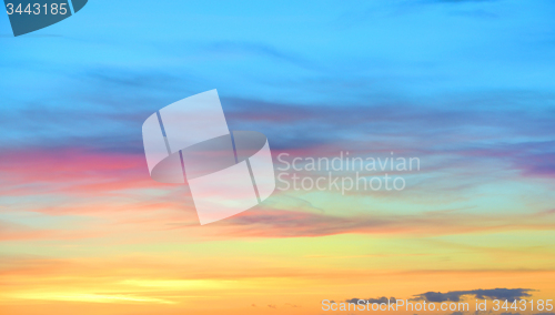 Image of Gradual sunset sky 