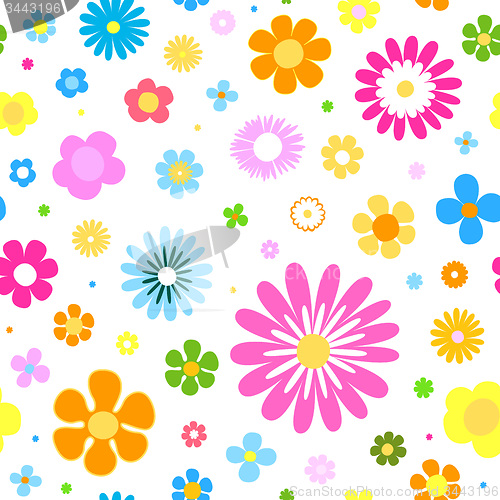 Image of seamless flowers background