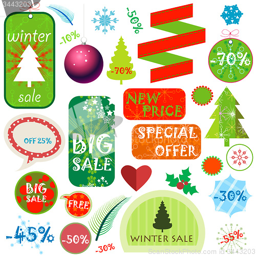 Image of winter sale set