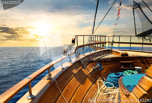 Image of Sailboat and sea