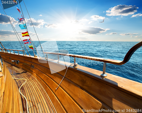 Image of Yacht in the sea