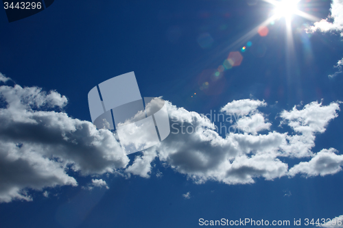 Image of Sun in blue sky