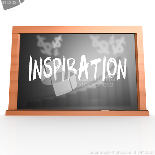 Image of Black board with inspiration word