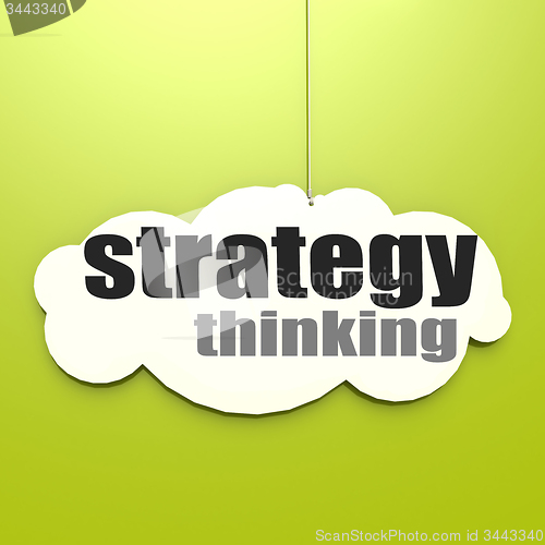 Image of White cloud with strategy thinking