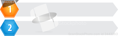 Image of Hexagon Items Two blank business diagram illustration