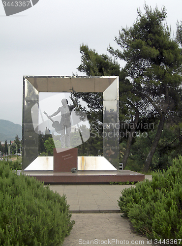 Image of statue of Russian musician songwriter Vladimir Vysotsyi Podgoric